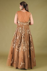 Golden Raw Silk GownDSC04978