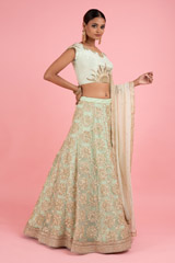 Mint Green Gota Embriodered LehangaDSC03197