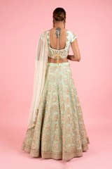 Mint Green Gota Embriodered LehangaDSC03201