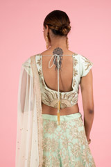 Mint Green Gota Embriodered LehangaDSC03203