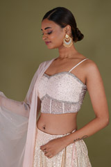 Peach Corset LehengaDSC07025