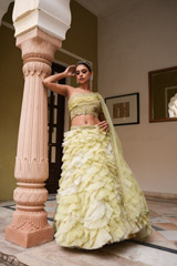 Mint Ruffled Lehenga