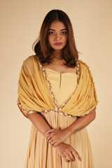 Beige Ruched Corset GownDSC00113