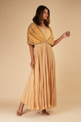 Beige Ruched Corset GownDSC00116