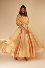 Beige Ruched Corset GownDSC00118