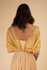 Beige Ruched Corset GownDSC00120