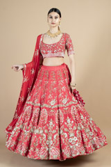 Coral Shimmer LehengaDSC09841