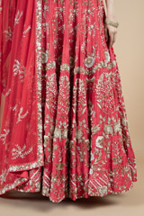 Coral Shimmer LehengaDSC09842