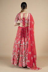 Coral Shimmer LehengaDSC09843