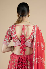 Coral Shimmer LehengaDSC09844