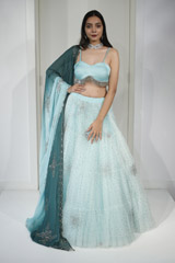 Net Gathered Lehenga