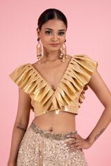 Golden Sequin LehengaDSC03175
