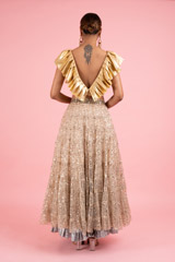 Golden Sequin LehengaDSC03180