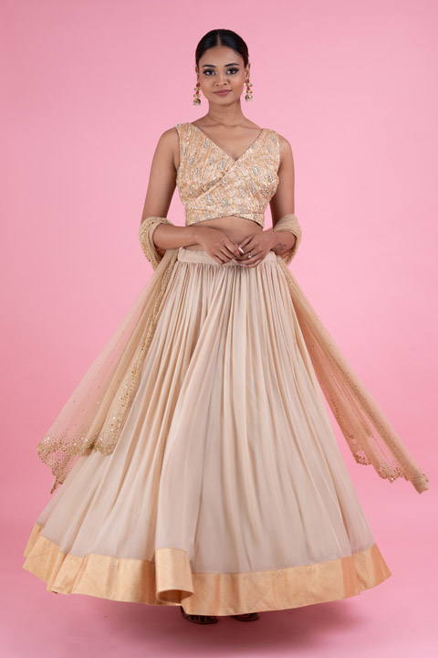 Golden Embroidered Lehenga