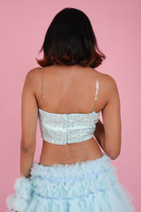 Blue Frill Lehenga SetDSC07598