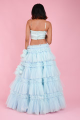 Blue Frill Lehenga SetDSC07599