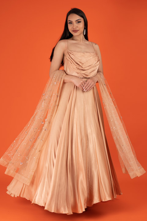 Heavy Embroidered Cowl Anarkali