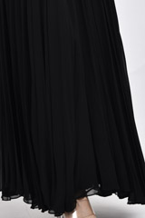 Black Full Sleeve Embroidered Gown_SUB7806