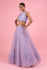 Gathered Lehanga With Pleated Crop TopDSC03018