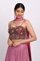 Pink Ombre Corset LehengaDSC_2863