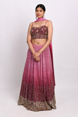 Pink Ombre Corset LehengaDSC_2881
