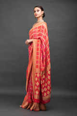 Red Bhandhani Saree_DSC6619-Edit