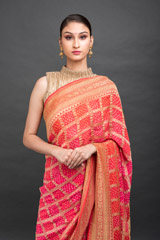 Red Bhandhani Saree_DSC6627-Edit