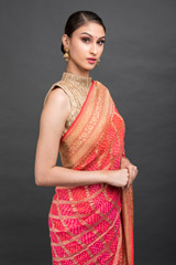 Red Bhandhani Saree_DSC6628-Edit