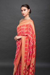 Red Bhandhani Saree_DSC6630-Edit