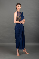 Midnight Blue Saree Gown_DSC8586-Edit