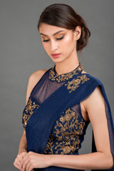Midnight Blue Saree Gown_DSC8594-Edit