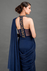 Midnight Blue Saree Gown_DSC8603-Edit