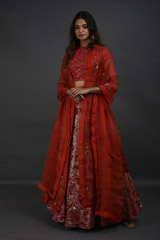 Red Zari Lehenga_SUB6531