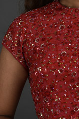Red Zari Lehenga_SUB6552