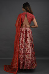 Red Zari Lehenga_SUB6564