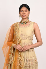 Beige Embellished Anarkali SetDSC_3191