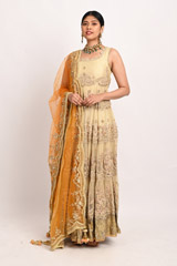 Beige Embellished Anarkali SetDSC_3201