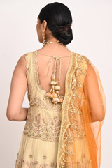Beige Embellished Anarkali SetDSC_3229