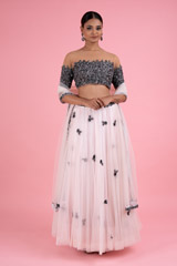Net Embroidered LehengaDSC02963