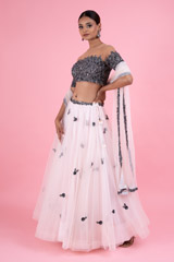 Net Embroidered LehengaDSC02967