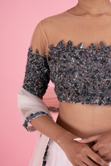 Net Embroidered LehengaDSC02969