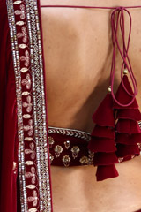 Maroon Velvet LehengaIMG_0326