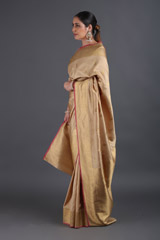 Beige Silk SareeIMG_9505