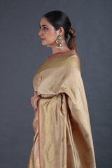 Beige Silk SareeIMG_9506