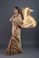 Beige Silk SareeIMG_9518
