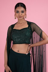 Green Georgette Sharara SetDSC02917