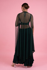 Green Georgette Sharara SetDSC02924