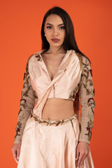 Embroidered Jacket Style Blouse Skirt SetDSC02826