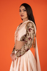 Embroidered Jacket Style Blouse Skirt SetDSC02830