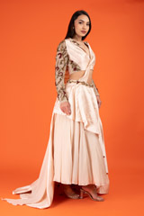 Embroidered Jacket Style Blouse Skirt SetDSC02834